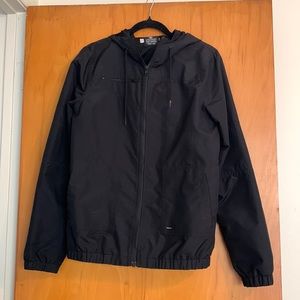 Volcom Black Rainjacket with hood